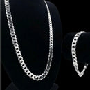 Kit Corrente + Pulseira Banhada a Prata