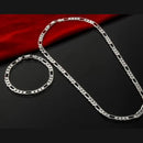 Kit Corrente + Pulseira Banhada a Prata